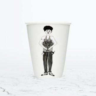 Tasse Flower Man en porcelaine blanche Helen B.