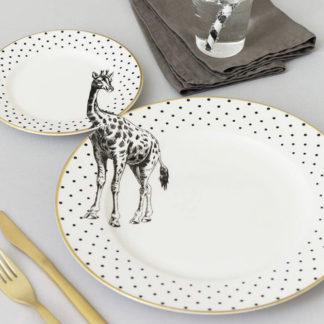 Duo Assiettes Mono Party Girafe | Yvonne Ellen