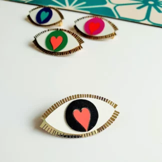 Broche Oeil pour Oeil Black  | ROSE BOUCHON
