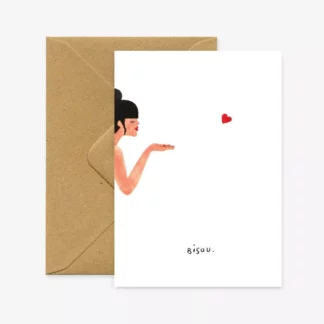 Carte  Bisou - Tendresse et Simplicité sur Papier Éco-Responsable | All The Ways To Say