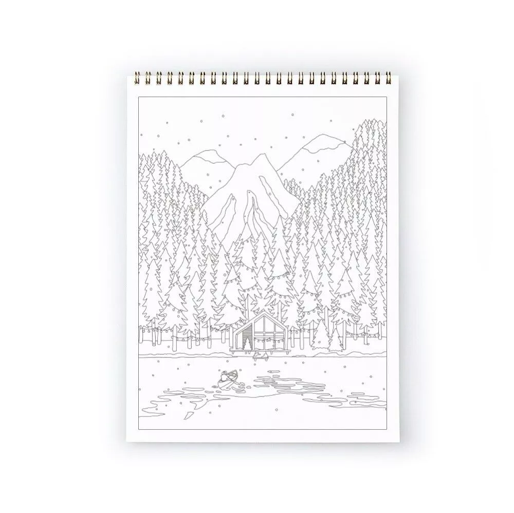 Livre de Coloriage pour Adultes - Édition Hiver - Détente Artistique et Créative | All The Ways To Say – Image 5