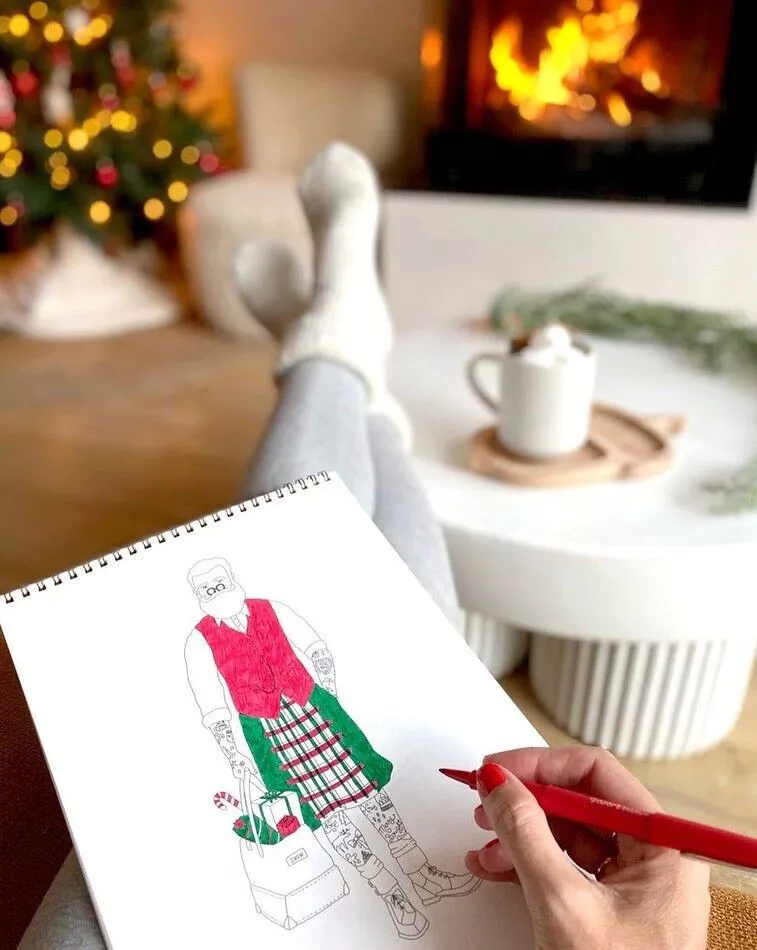 Livre de Coloriage pour Adultes - Édition Hiver - Détente Artistique et Créative | All The Ways To Say – Image 2